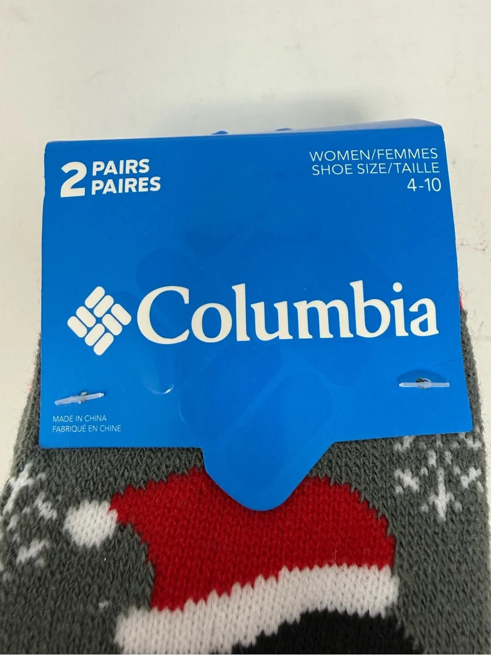 Columbia Winter Penguin Holiday Print 2 Pair Pack Socks NWT